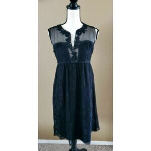 Cynthia Steffe Lace Empire Waist Sheer Yoke Dress